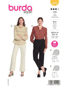 Patrón de blusa - Burda 5939