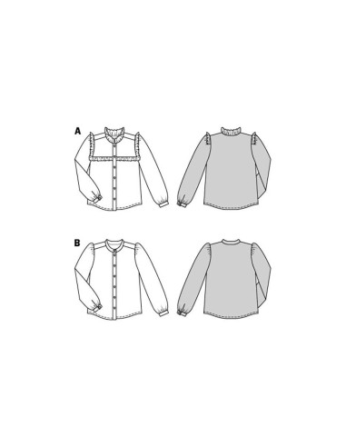 Patrón de blusa - Burda 5939
