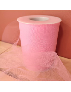 Cinta de tul - Rosa - Rollo de 40 metros