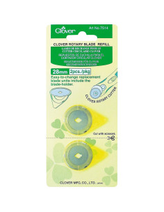 2 cuchillas de repuesto para cortador Clover - 28 mm