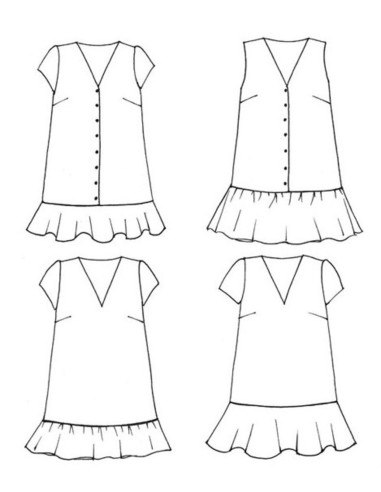 Patrón de vestido Volute - Anna Rose patterns
