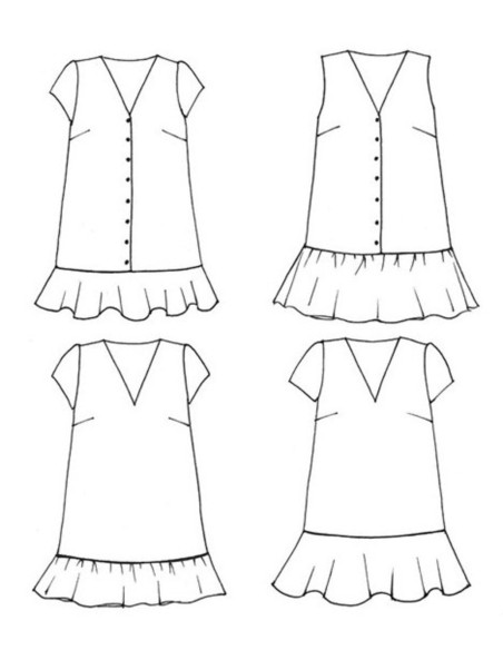 Patrón de vestido Volute - Anna Rose patterns