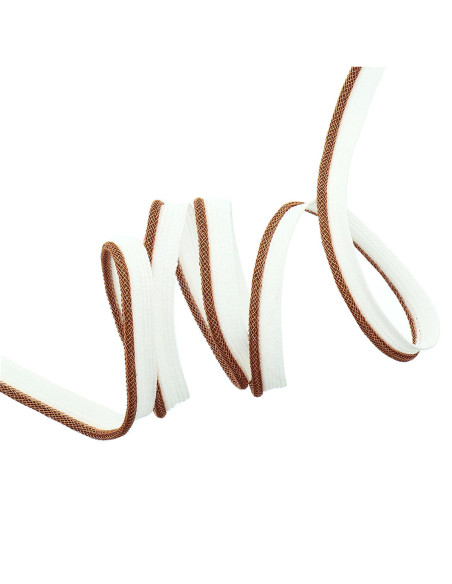 Piping, superando lurex - Cobre trama blanca