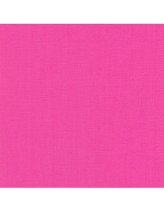 Tela de algodón lisa patchwork Kona - Rosa Brillante