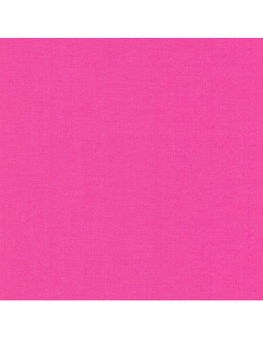 Tela de algodón lisa patchwork Kona - Rosa Brillante