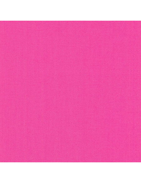 Tela de algodón lisa patchwork Kona - Rosa Brillante