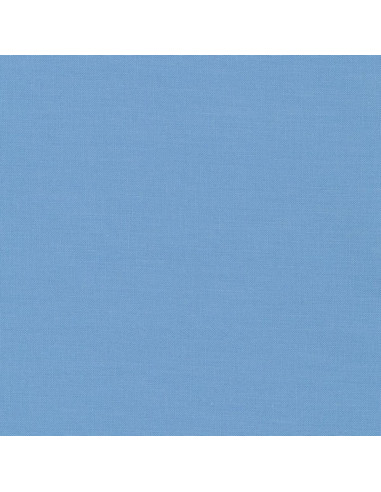 Tejido de algodón liso patchwork Kona - Candy Blue