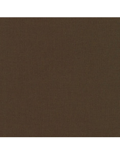 Tejido de algodón liso patchwork Kona - Chocolate