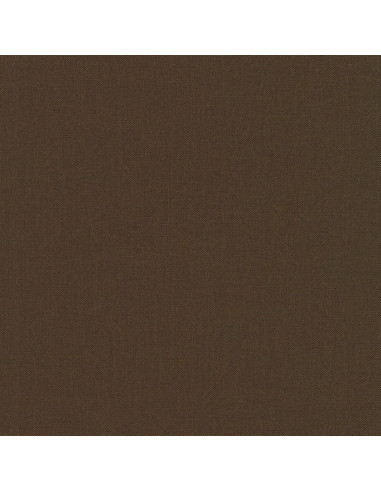 Tejido de algodón liso patchwork Kona - Chocolate