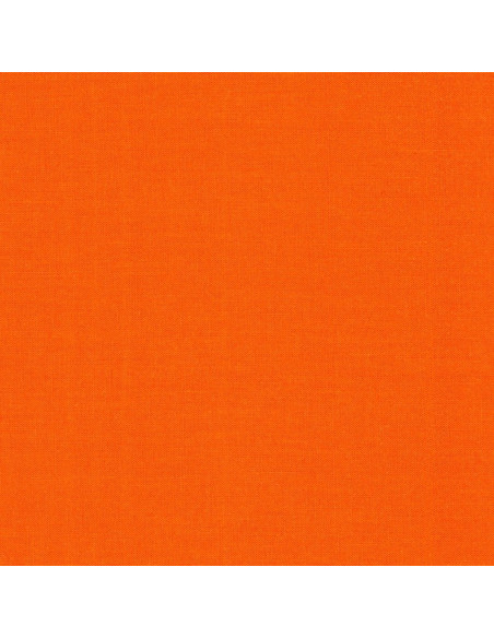 Tejido de algodón liso patchwork Kona - Mandarina