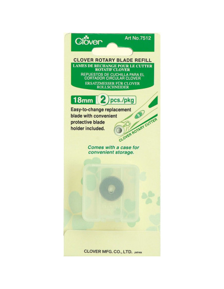 2 cuchillas de repuesto para cortador Clover - 18 mm