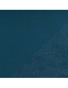 Tejido softshell repelente al agua con reverso de microforro polar - Azul denim