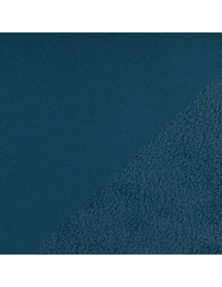 Tejido softshell repelente al agua con reverso de microforro polar - Azul denim