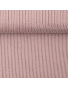 Tejido de punto fino de algodón acanalado - Rosa viejo 2