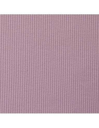 Tejido de punto fino de algodón acanalado - Lavanda