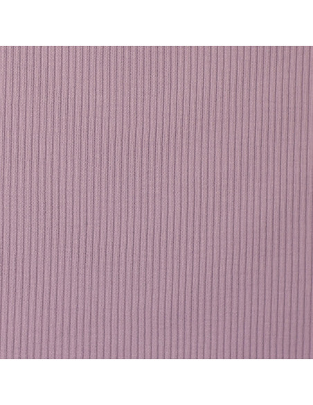 Tejido de punto fino de algodón acanalado - Lavanda