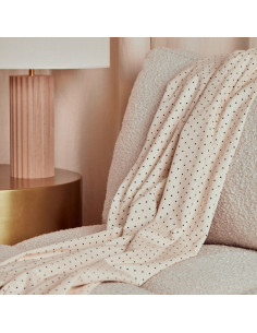 Tela de pana de mil rayas con lunares Off-White - Atelier Brunette