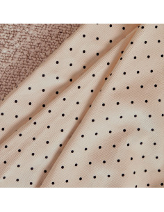 Tela de pana de mil rayas con lunares Off-White - Atelier Brunette 2