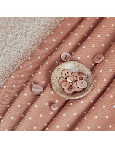 Tela de pana de mil rayas con lunares Maple - Atelier Brunette