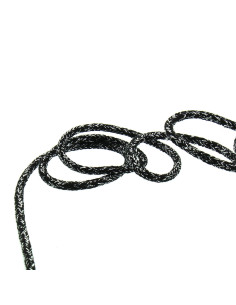 Cordón lurex 2 mm - Negro y plata