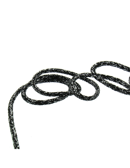 Cordón lurex 2 mm - Negro y plata