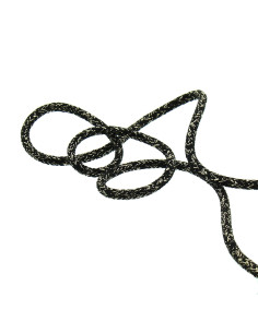 Cordón lurex 2 mm - Negro y oro