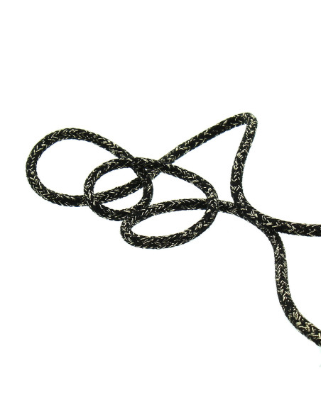 Cordón lurex 2 mm - Negro y oro