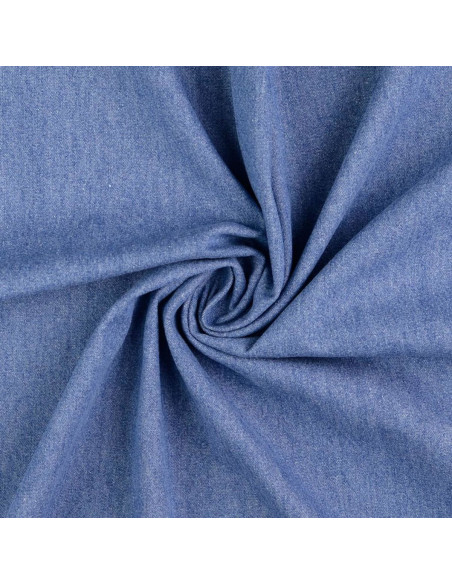 Tejido vaquero de algodón ligero - Azul claro
