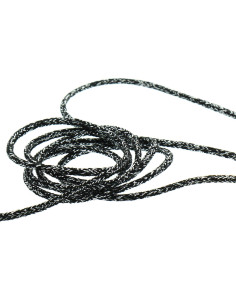 Cordón lurex 5 mm - Negro y plata