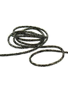 Cordón lurex 5 mm - Negro y oro