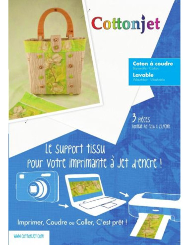 3 hojas de Cottonjet para coser algodón