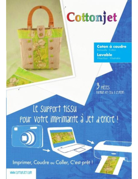 3 hojas de Cottonjet para coser algodón