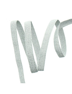 Trenza elástica plateada