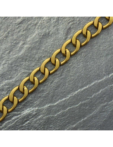 Cadena plana de aluminio 20 mm - Oro oscuro
