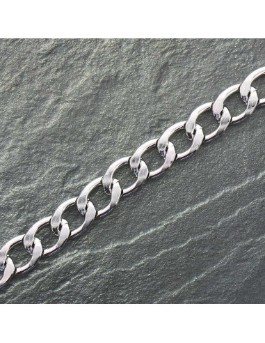 Cadena plana de aluminio 20 mm - Plata