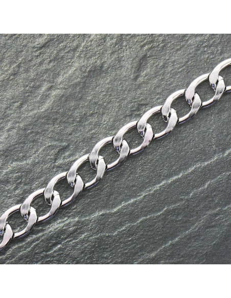 Cadena plana de aluminio 20 mm - Plata