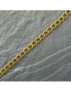 Cadena plana de aluminio de 10 mm - Oro oscuro