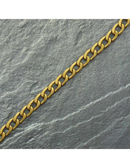 Cadena plana de aluminio de 10 mm - Oro oscuro