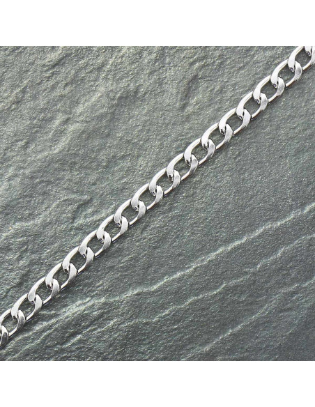 Cadena plana de aluminio de 10 mm - Plata