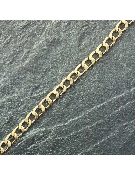 Cadena plana de aluminio de 10 mm - Oro brillante