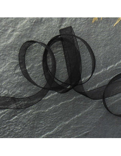 Cinta de organza - Negro