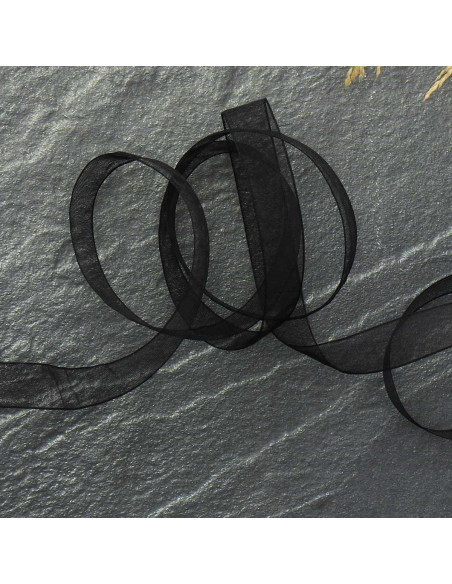 Cinta de organza - Negro
