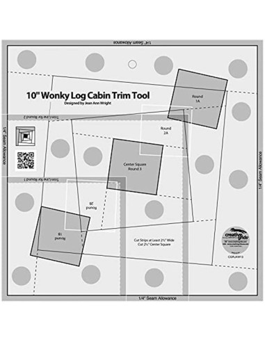 Regla de 10" Wonky Log Cabin Trim Tool Creative Grids
