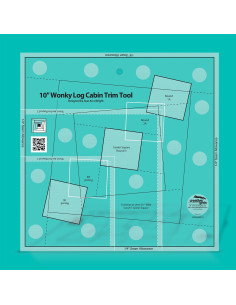 Regla de 10" Wonky Log Cabin Trim Tool Creative Grids 2