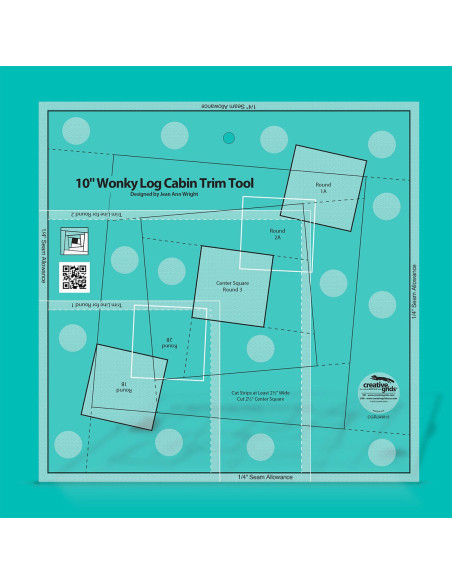 Regla de 10" Wonky Log Cabin Trim Tool Creative Grids