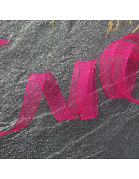 Cinta de organza - Fucsia