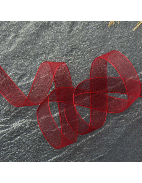 Cinta de organza - Rojo oscuro