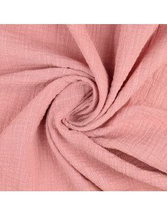 Tejido de doble gasa de algodón Vintage - Rosa viejo