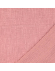 Tejido de doble gasa de algodón Vintage - Rosa viejo 2