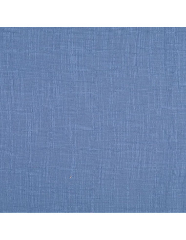 Tejido de doble gasa de algodón Vintage - Azul vaquero